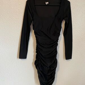 Elegant Black Long Sleeve Dress